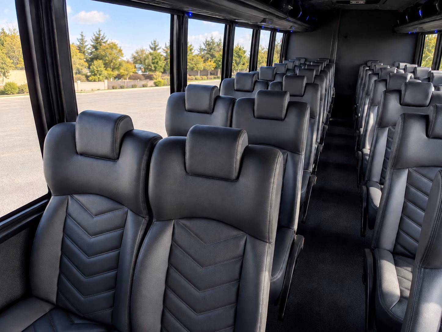mcallen 18 passenger minibus inside