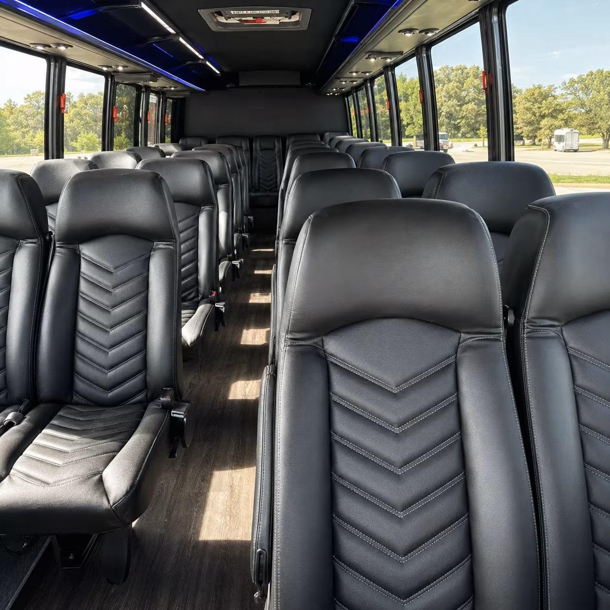 mcallen 25 passenger minibus interior