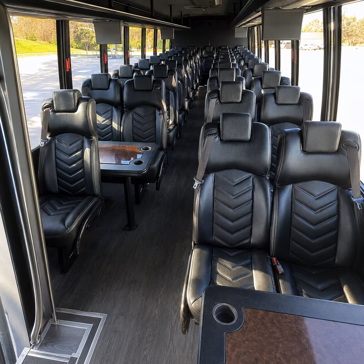 mcallen 28 passenger minibus interior