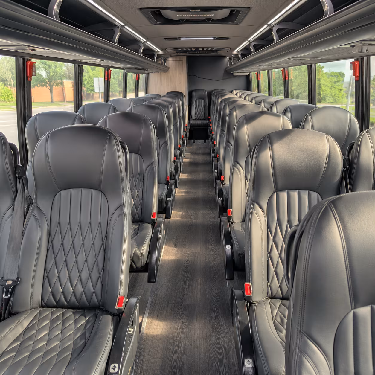 mcallen 35 passenger minibus inside