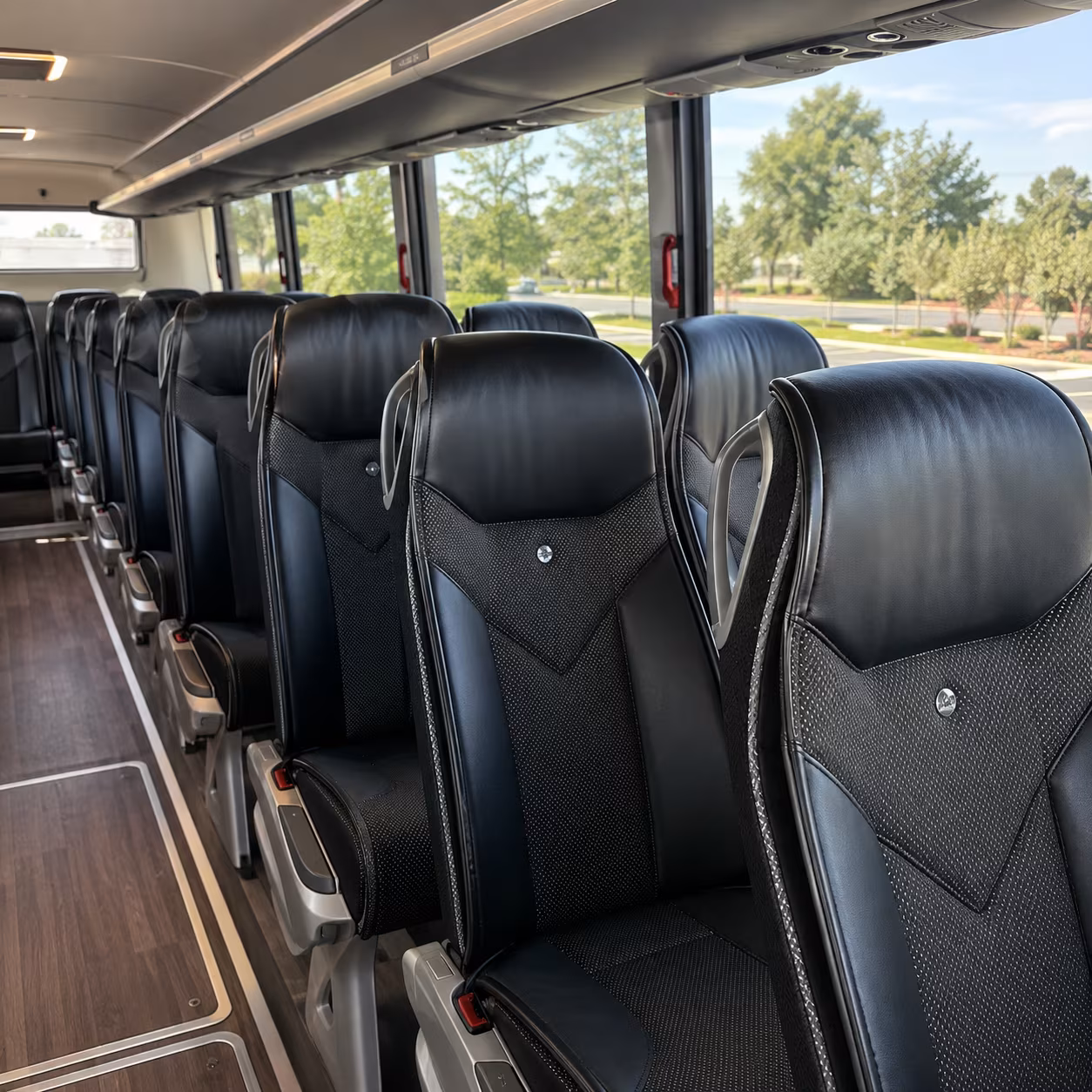 mcallen 45 passenger charter bus interior