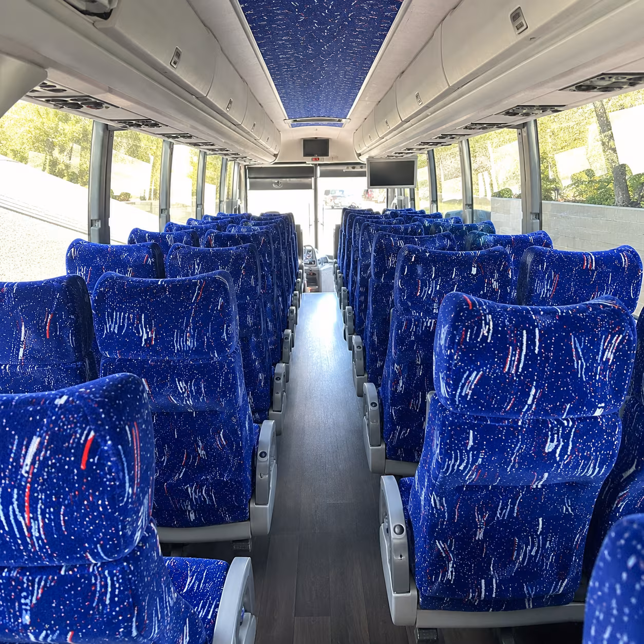 mcallen 50 passenger charter bus interior