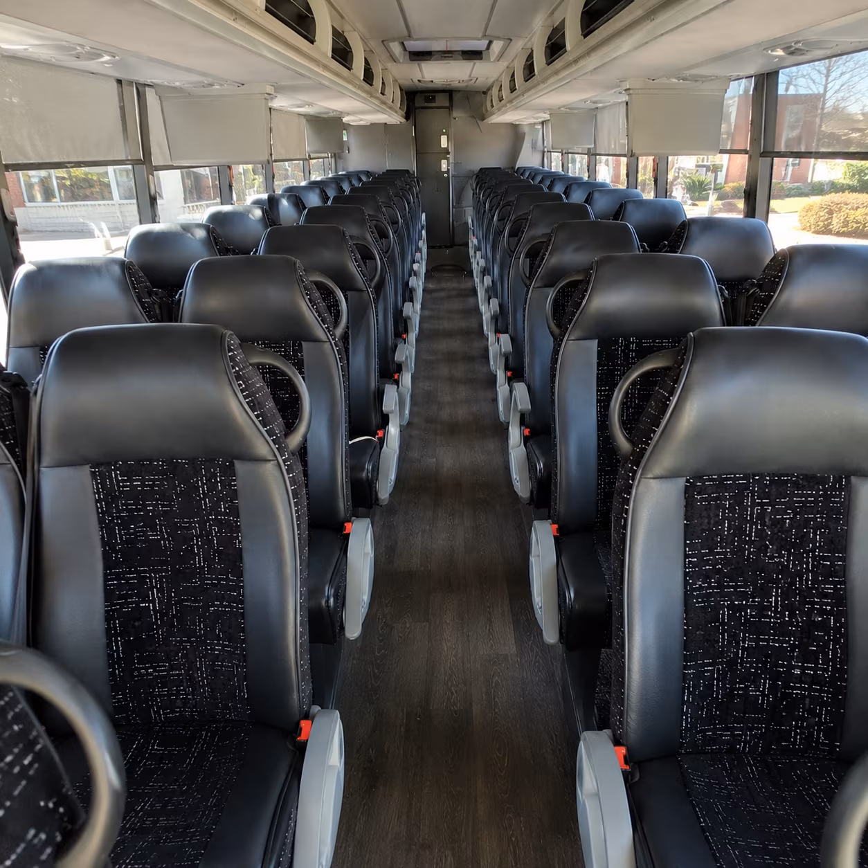 mcallen 54 passenger charter bus inside