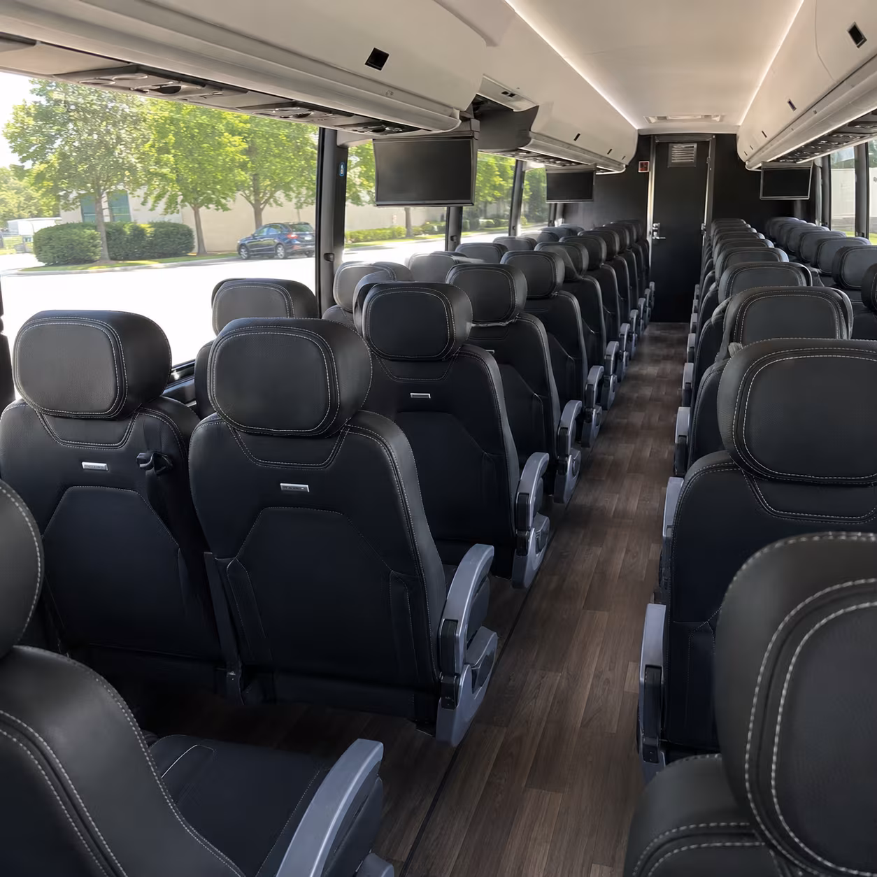 mcallen 56 passenger charter bus interior
